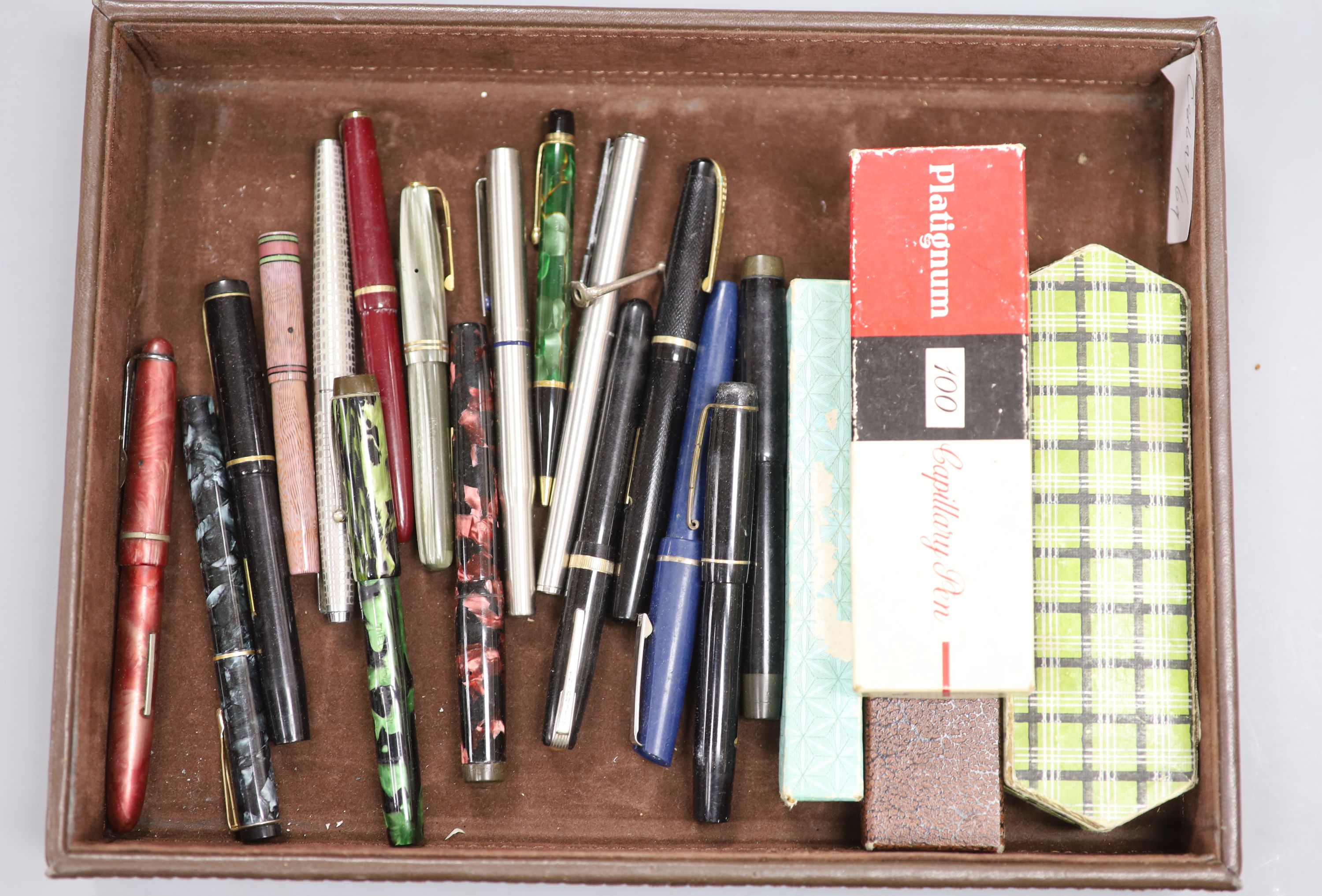 A collection of fountain pens